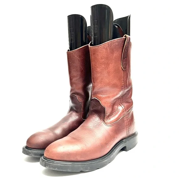 RED WING SHOESVintage 1990s mens brown leather western roper work